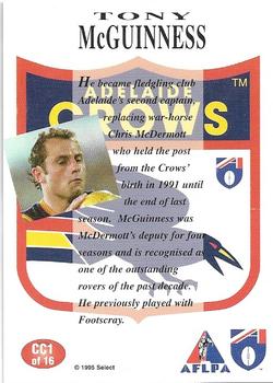 1995 Select AFL - Club Captain #CC1 Tony McGuinness Back